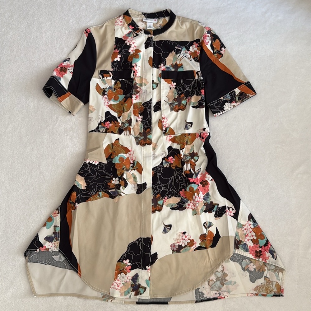 3.1 Phillip Lim x Target | Zip Front Woven Shirt Dress Paper Floral Print (M) - Picture 16 of 16